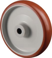 BS ROLLEN Ersatzrad D.125mm Trgf.180kg PU Achs-D.15mm Nabenl.44mm