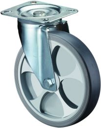 BS ROLLEN Lenkrolle Rad-Ø 250 mm Tragfähigkeit 300 kg thermoplastisch Kunststoff Platte L135xB110 mm