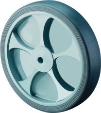 BS ROLLEN Ersatzrad Rad-Ø 250 mm Tragfähigkeit 300 kg Gummi grau Achs-Ø 20 mm Nabenlänge 60 mm