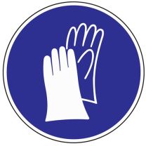JeCo Schild Handschutz benutzen D.200mm Kunststoff blau/weiß