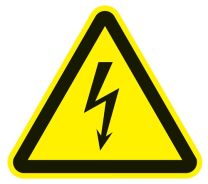 JeCo Warnzeichen ASR A1.3/DIN EN ISO 7010 200mm Warnung v.elektrischer Spannung Folie