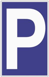 JeCo Parkplatzbeschilderung Parken L250xB400mm Ku.blau/weiß