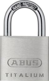 ABUS Zylindervorhangschloss 64TI/30 gl Schlosskörper-B.30mm Titalium gl.6311