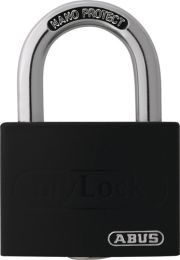 ABUS Zylindervorhangschloss T65AL/40 schwarz gl. Schlosskörperbreite 43 mm Aluminium gleichschließend