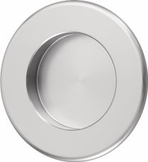 HERMETA Muschelgriff Aluminium silberfarbig eloxiert rund Einlass-Ø 35 mm