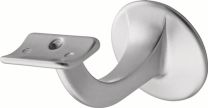 HERMETA Handlaufträger 3506 Aluminium silberfarbig eloxiert Durchmesser Wandplatte 56 mm gewölbte Auflage