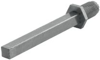 HOPPE Vierkantstift FDW-Vollstift/Schnellstift Vierkant 8 x 80 mm Eisen M12 x 1,25