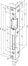ASSA ABLOY Sicherheits-Winkelschließblech 069 Stärke 3 mm Stahl weiß DIN links