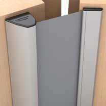 ATHMER Fingerschutzprofil NR-32 UniSafe w-proof Länge 1925 mm Bandgegenseite silberfarben eloxiert Farbe Schutzrollo anthrazit