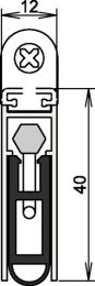 ATHMER Türdichtung Kältefeind Allround® 1-689 1-seitig Länge 833 mm Aluminium silberfarben eloxiert Holztüren links/rechts