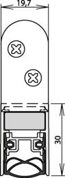 ATHMER Türdichtung Schall-Ex® Ultra WS 1-290 2-seitig Länge 833 mm Aluminium silberfarben eloxiert grau Holztüren links/rechts