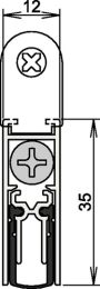 ATHMER Türdichtung Doppeldicht® M-12/35 1-392 1-seitig Länge 708 mm Aluminium silberfarben eloxiert grau Holztüren links/rechts