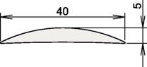 ATHMER Aluschwelle 090 3-111 Länge 1215 mm Breite 40 mm Aluminium silber eloxiert