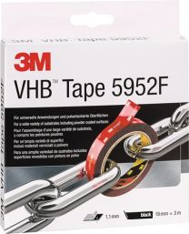 3M Montageband VHB Tape 5952F schwarz L.3m B.19mm Rl.
