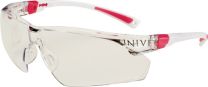 UNIVET Schutzbrille 506 UP EN 166,EN 170 Bügel weiß rosa,Scheibe klar PC