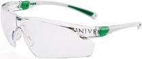 UNIVET Schutzbrille 506 UP EN 166,EN 170 Bügel weiß grün,Scheibe klar PC