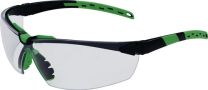 PRO FIT Schutzbrille Sprinter EN 166 EN 170 Bügel schwarz/grün,Scheibe klar PC