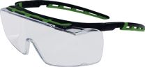 PRO FIT Schutzbrille Kubik EN 166 EN 170 Bügel schwarz/grün,Scheibe klar PC