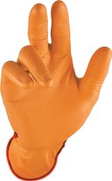 STRONGHAND Einweghandschuh Grip Orange Größe 10 orange Nitril EN 388, EN 374 PSA-Kategorie III 50 Stück / Box