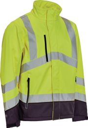 ELKA RAINWEAR Warnschutz-Softshelljacke VISIBLE XTREME Größe XL gelb/schwarz