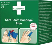CEDERROTH Soft Foam Bandage selbsthaftend elastisch,blau Rl.6cmx2m