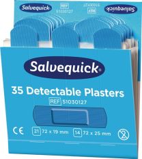 SALVEQUICK Pflasterstrips Salvequick detectable 6 Nachfüllpack je 35 St.