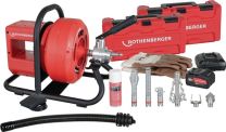 ROTHENBERGER Akkurohrreinigungsmaschine RODRUM VarioClean für Rohr-Ø 40-100 mm 18 V 8 Ah