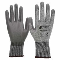 NITRAS CUT5, Schnittschutzhandschuhe, grau, PU-Beschichtung, teilbeschichtet auf Innenhand und Fingerkuppen, grau, EN 388 - Gr. 6 - 11 - 10 Paar