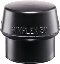 HALDER Schonhammerkopf SIMPLEX Kopf-Ø 50mm Gum.schwarz mittelh.