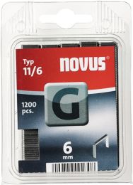 NOVUS Flachdrahtklammer G Typ 11 B10,6xL6mm Draht-B.1,25mm 1200St./Pack.