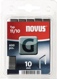 NOVUS Flachdrahtklammer G Typ 11 B10,6xL10mm Draht-B.1,25mm 600St./Pack.