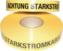 MULTICOLL Trassenwarnband Aufdruck Achtung Starkstromkabel B.40mm L.250m gelb
