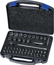 ASW Kraftstecknusssatz 700 KS 46 OL 46-teilig 1/4 Zoll 6-KT./E/Schlitz/PH/PZD/i6-KT./T/XZN