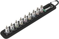 WERA Steckschlüsselsatz Belt 3 9-tlg.1/4 Zoll T8-T40 f.Innen-Torx-Schrauben