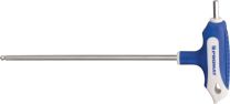 PROMAT Stiftschlüssel m.Quergr.SW 2,5mm Klingen-L.100mm m.Seitenabtr.u.Kugelk.