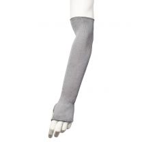 NITRAS CUT F PRO, Schnittschutz-Armschoner, grau, Länge 45 cm, mit Daumenloch, EN 388, STANDARD 100 by OEKO-TEX® - 1 Paar