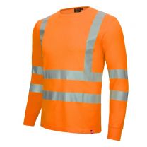 NITRAS MOTION TEX VIZ, Warnschutz-Langarmshirt, EN ISO 20471 - Gr. XS - 6XL - Farbe: neonorange - 1 Stück