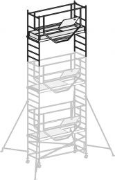 Hymer Fahrgerüst, Bühnenlänge 2,00 m geschweißt, Bühnenb. 0,72 m, 8er Rahmenteile, Gewicht 35,8 kg, Aufbau -Modul 3, 707517