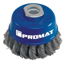 PROMAT Topfbürste D.100mm Drahtstärke 0,5mm VA 8500min-¹