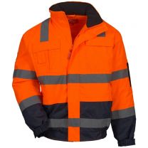 NITRAS MOTION TEX VIZ, Warnschutz-Pilotenjacke, neonorange / blau, EN ISO 20471, EN 343