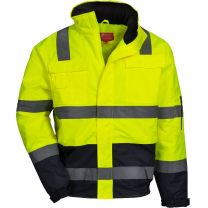 NITRAS MOTION TEX VIZ, Warnschutz-Pilotenjacke, neongelb / blau, EN ISO 20471, EN 343