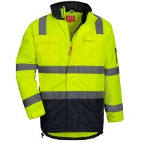 NITRAS MOTION TEX VIZ, Warnschutz-Parka, neongelb / blau, EN ISO 20471, EN 343