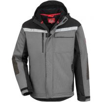 NITRAS MOTION TEX PLUS, Winter-Softshelljacke grau / schwarz