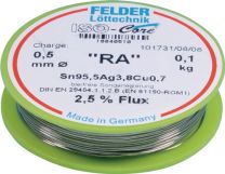 FELDER Lötdraht ISO-Core® RA 0,5mm 100g Sn95,5Ag3,8Cu0,7