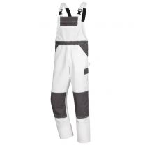 NITRAS MOTION TEX LIGHT, Latzhose, weiß/grau, STANDARD 100 by OEKO-TEX® - Gr. 24 - 110 - 1 Stück