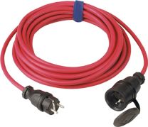 JeCo Schutzkontaktverlängerung 16 A 250 V 10m H07RN-F 3x1,5 mm² rot IP44