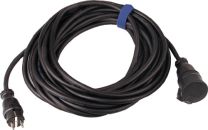 JeCo Schutzkontaktverlängerung 16 A 250 V 25m H07RN-F 3x2,5 mm² schwarz IP44