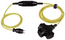 JeCo Schutzkontaktverlängerung 16 A 230 V 4,5m H07RN-F 3x1,5 mm² gelb IP44