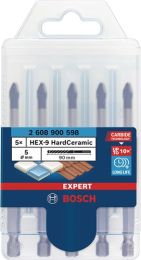 BOSCH Keramikbohrersatz Expert HardCeramic HEX-9 5-teilig 5 mm Schaft 6-kant