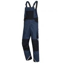 NITRAS MOTION TEX PLUS, Latzhose, dunkelblau/schwarz, STANDARD 100 by OEKO-TEX®